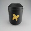 Urna Biodegradabile antracite con farfalla Urna cineraria Biodegradabile